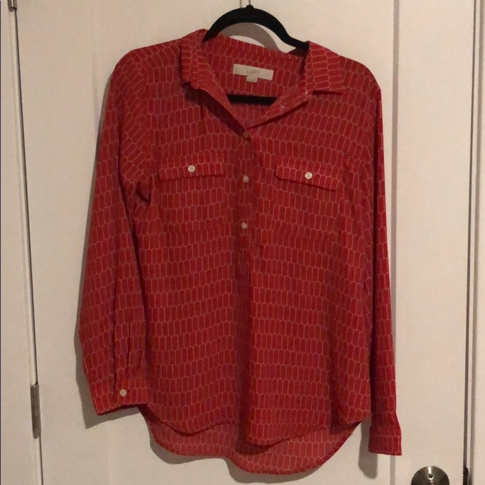 Loft Salmon Dress Shirt